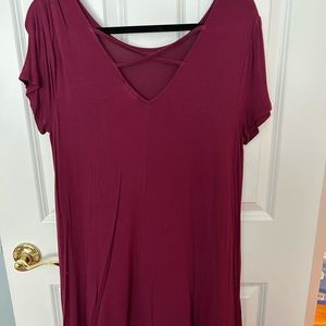 Maroon Flowy Dress